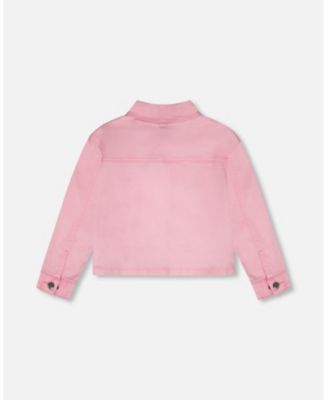 Girls Denim Jacket with Embroidered Patches