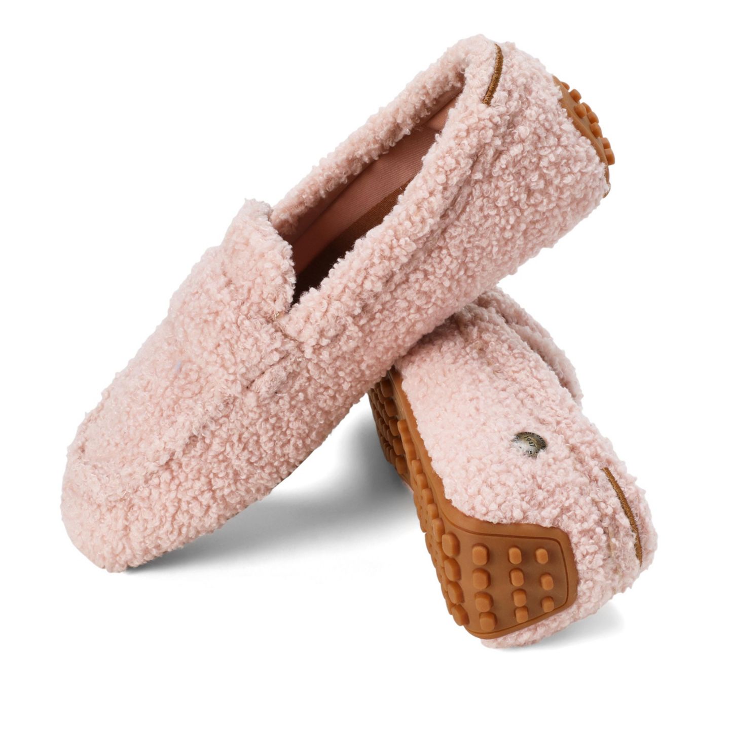 Женские туфли Dearfoams Hazel Teddy Loafer, цвет: Бледный розовато-лиловый — фото 5