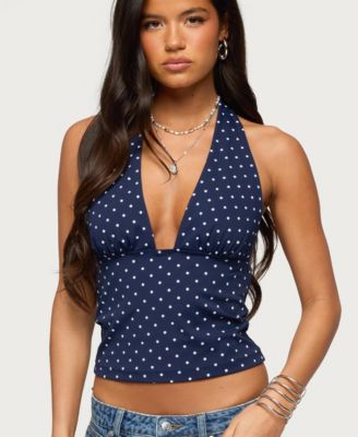 Women's Blaire Polka Dot Halter Top
