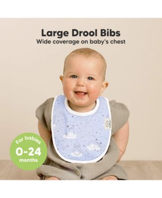 8pk Baby Bibs for Boy, Baby Drool Bib for Baby Boys and Girls, Infant Teething Bibs