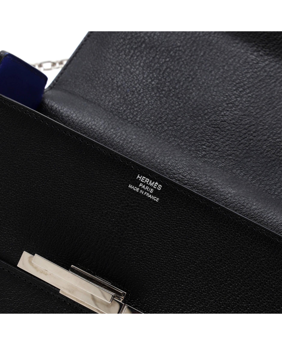 Pre-Owned HERMES Cinhetic Top Handle Bag Verso Chevre Mysore