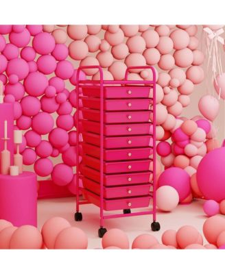 10 Drawer Rolling Storage Cart Scrapbook Paper Office School Organizer