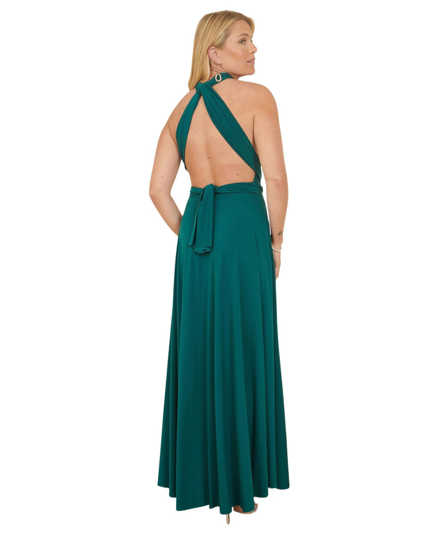 Женское платье Yumi Jersey Stretch Multiway Maxi, цвет: Зелёный — фото 4