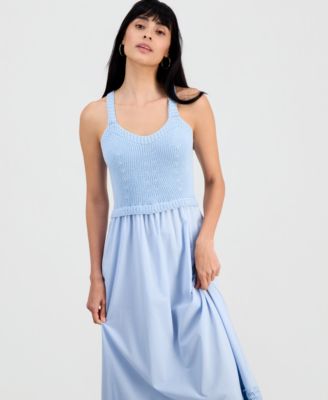 Juniors' Crochet Top Maxi Dress