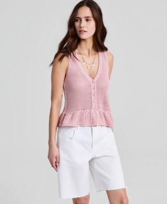 Women's V-Neck Knit Peplum Top