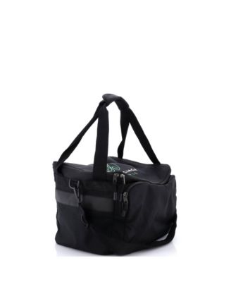 Logo Print Convertible Square Duffle Bag Nylon