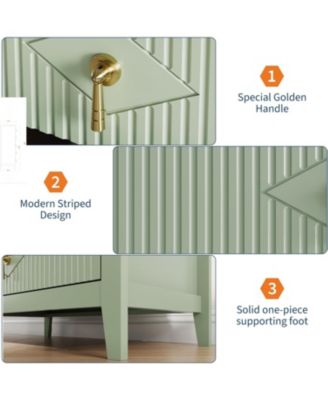 dresser for Bedroom with 5 Drawers, 32 in Wide Modern Chest of Drawers with Metal Handle, Dresser TV Stand, Wood Drawer Organizer for Bedroom