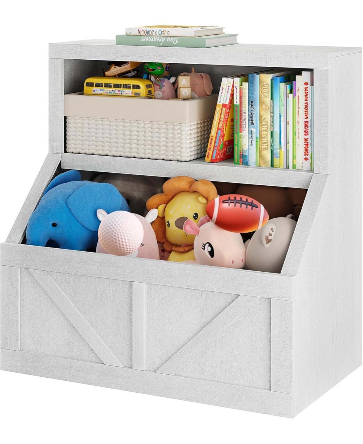 gaomon Kids Bookshelf and Toy Storage – Wooden Toddler Bookcase with Large Cubbies, Organizer Cabinet