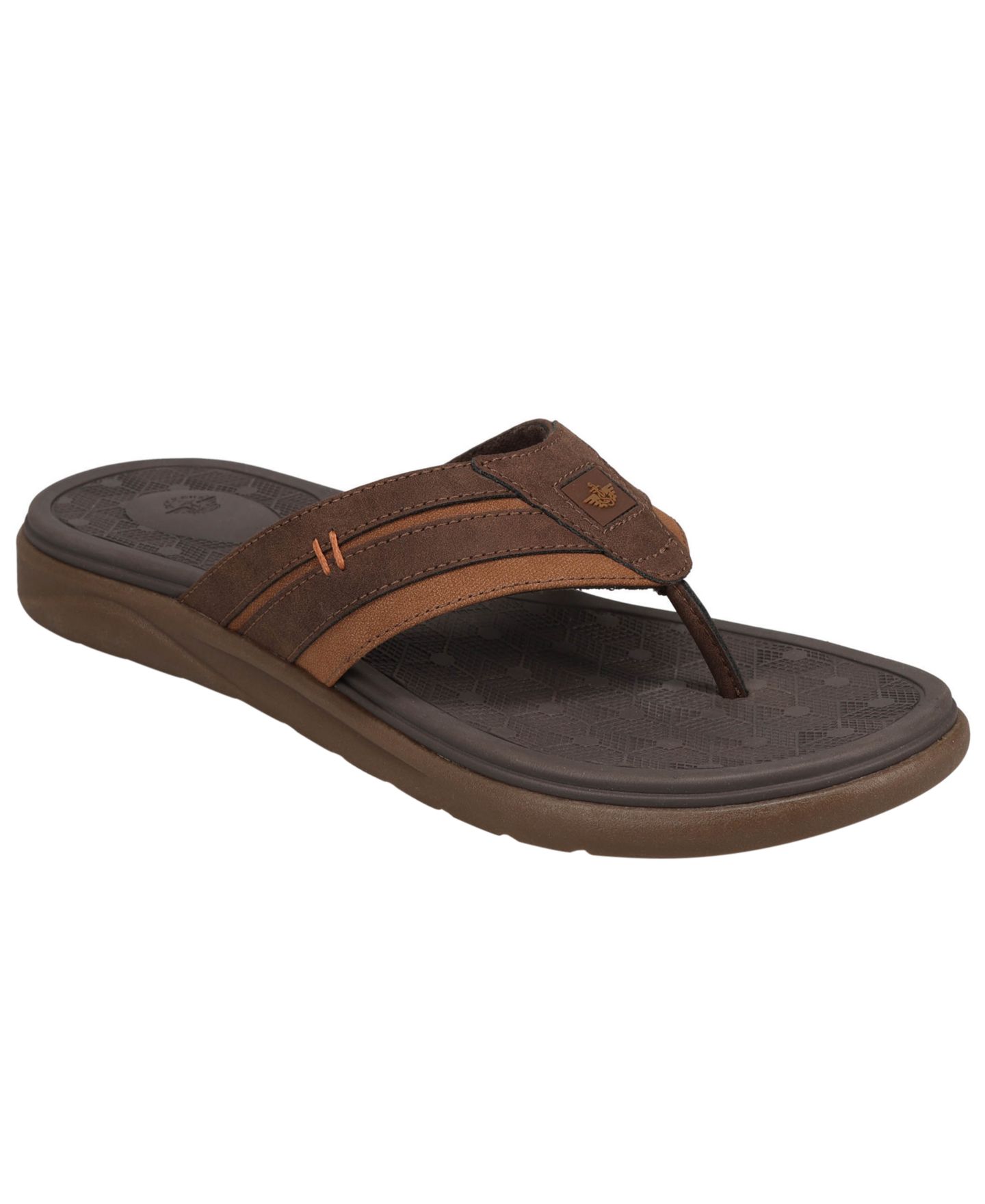 Мужские сандалии Dockers Cliff Casual Thong Flip-Flop, цвет: Тёмный коричневый — фото 1