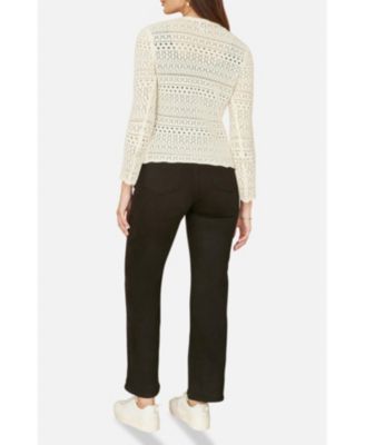 Women's Crochet Tie Front Cardigan