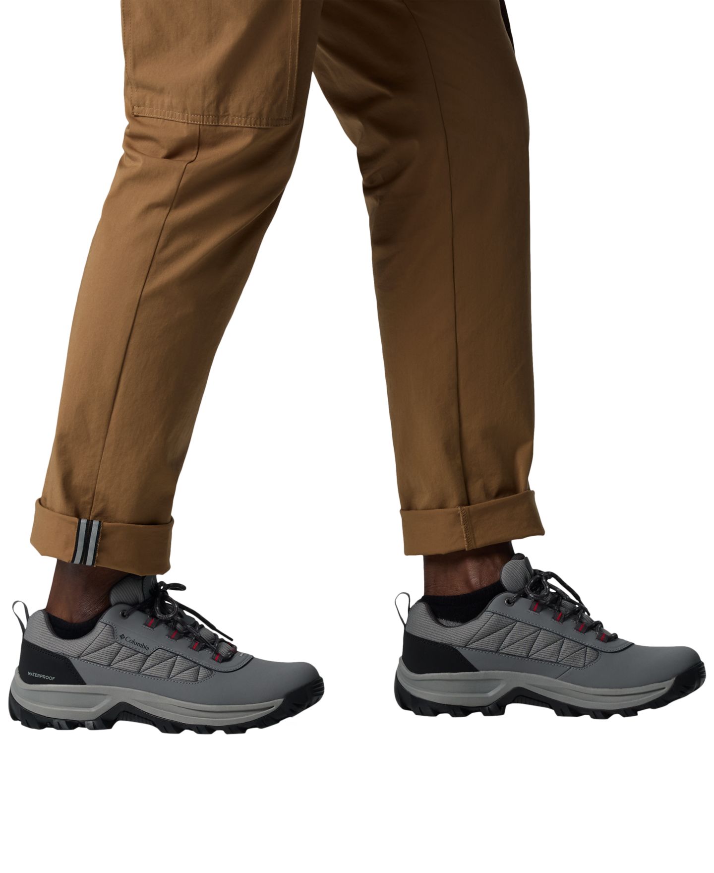 Мужские кроссовки Columbia Transverse Hike Low Lace-Up, цвет: Серый стальной / Красный — фото 10