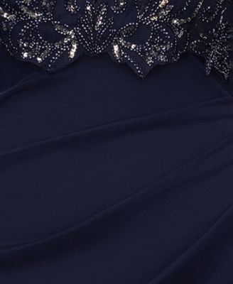 Plus Size V-Neck Short-Sleeve Ball Gown