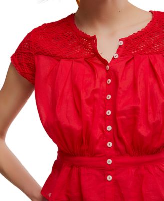 Women's Gemma Embroidered Boat Neck Top