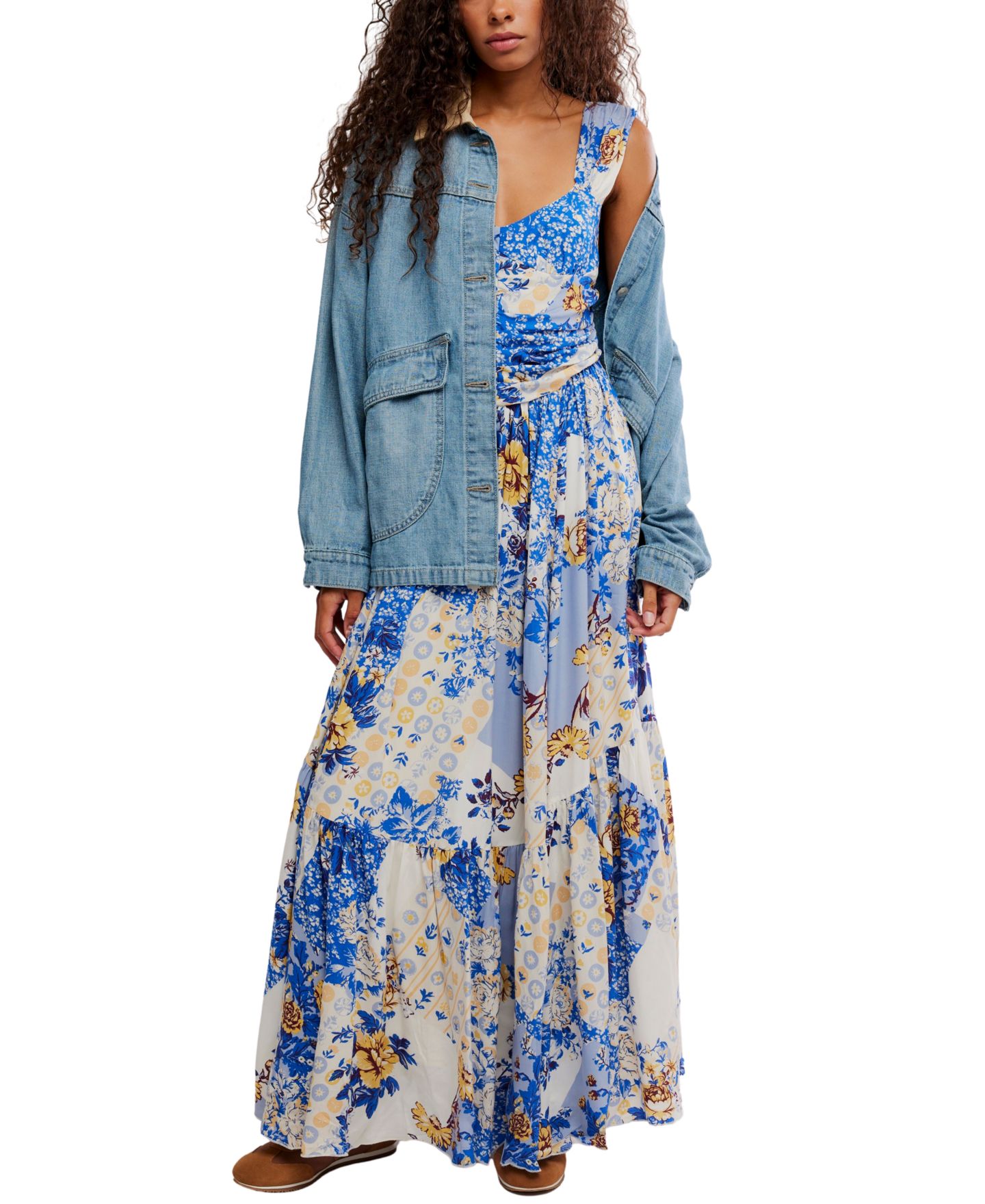 Женское платье Free People Sasha Sleeveless Scoop Neck Maxi, цвет: Фарфоровый — фото 2