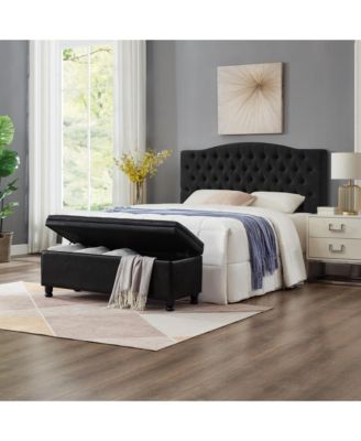 Faux Leather Storage Bench