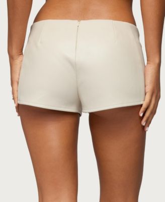 Women's Wilde Lace Up Faux Leather Shorts