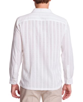 Men's Dobby Stripe Camp Collar Shirt