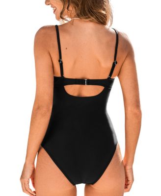 Women's Underwire Cups Adjustable Straps One-Piece Swimsuit