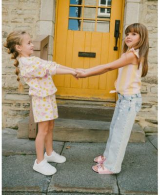 Toddler Girls Wide Leg Denim Jeans