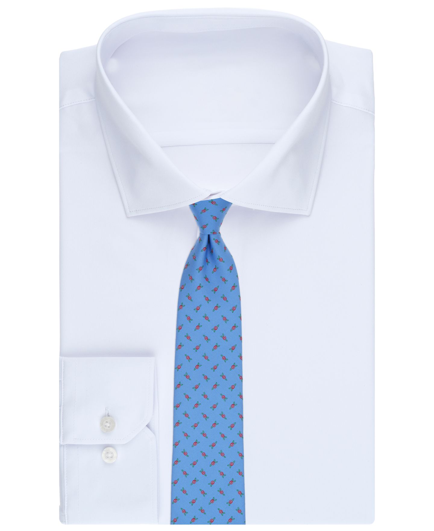 Мужской галстук Club Room Classic Floral Tie, цвет: Светлый синий — фото 3