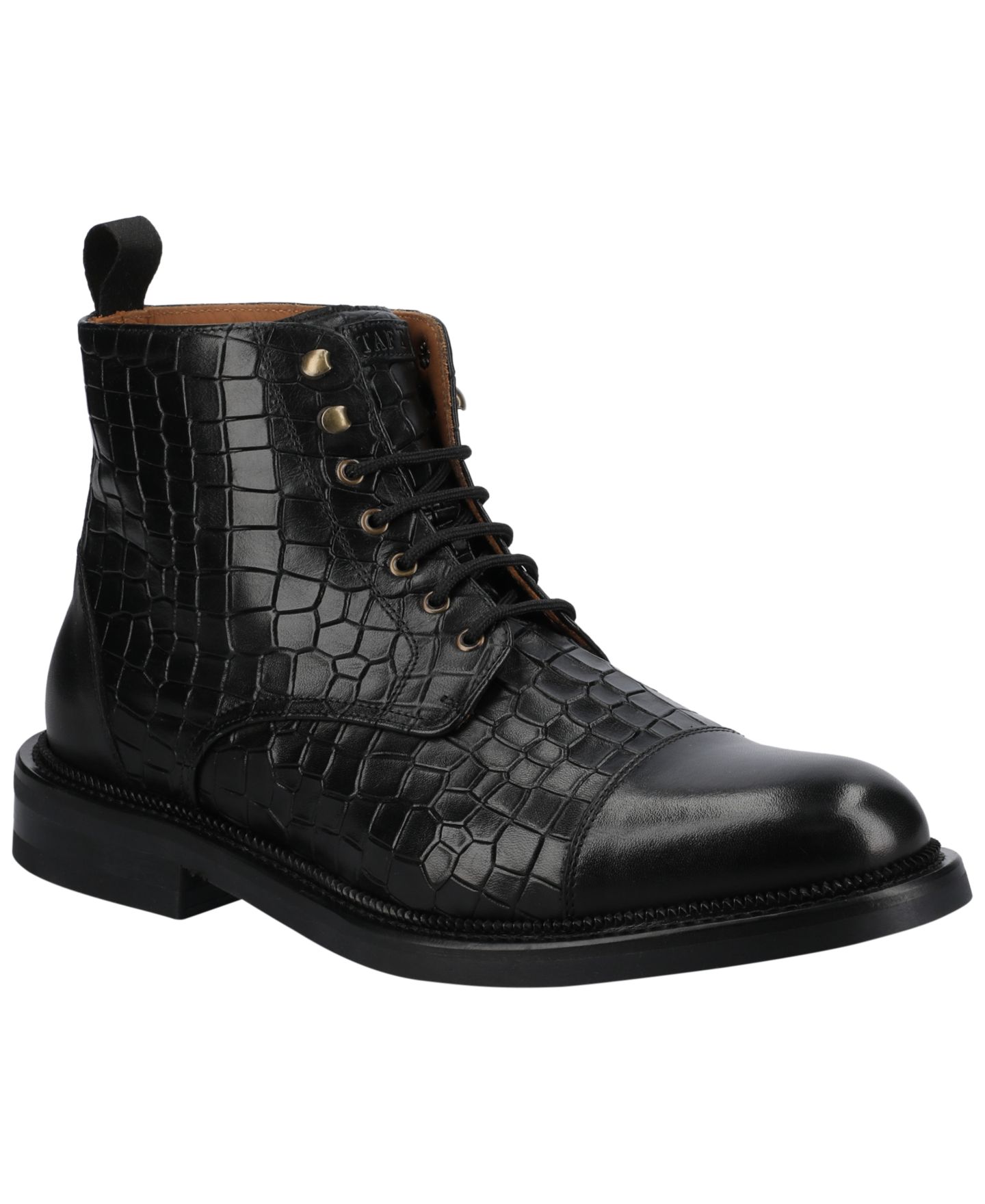Мужские ботинки Taft Rome Leather Dress Boots, цвет: Чёрный — фото 1