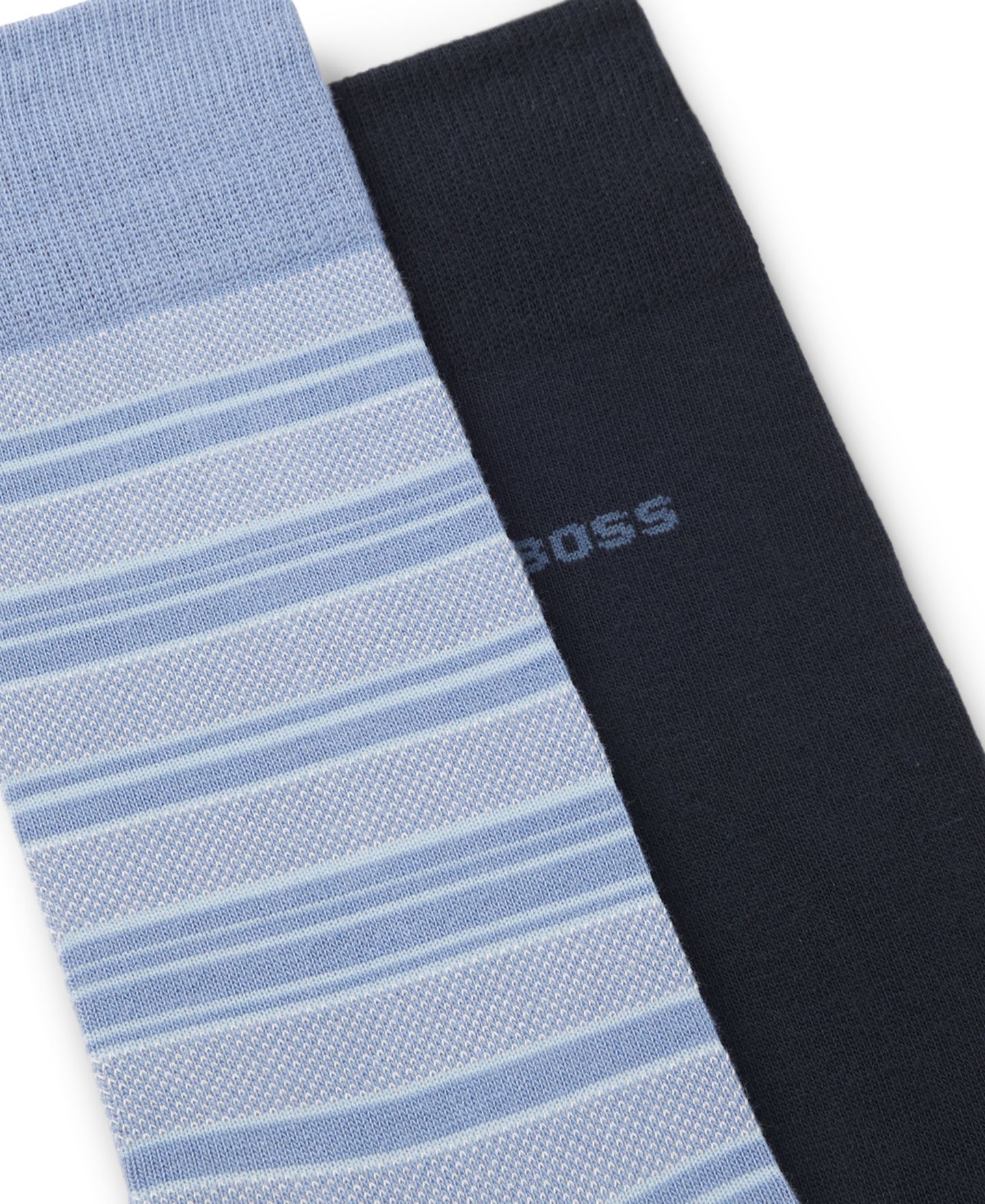 Носки Pattern для мужчин, в полоску, 2 шт. — Hugo Boss, цвет: Синий / Тёмно-синий — фото 2