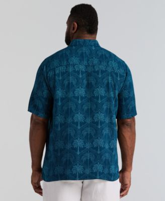 Men's Big & Tall Medallion Palm Print Shirt