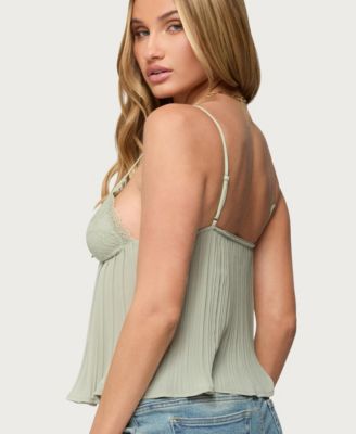 Women's Rhian Lacey Pleated Babydoll Top