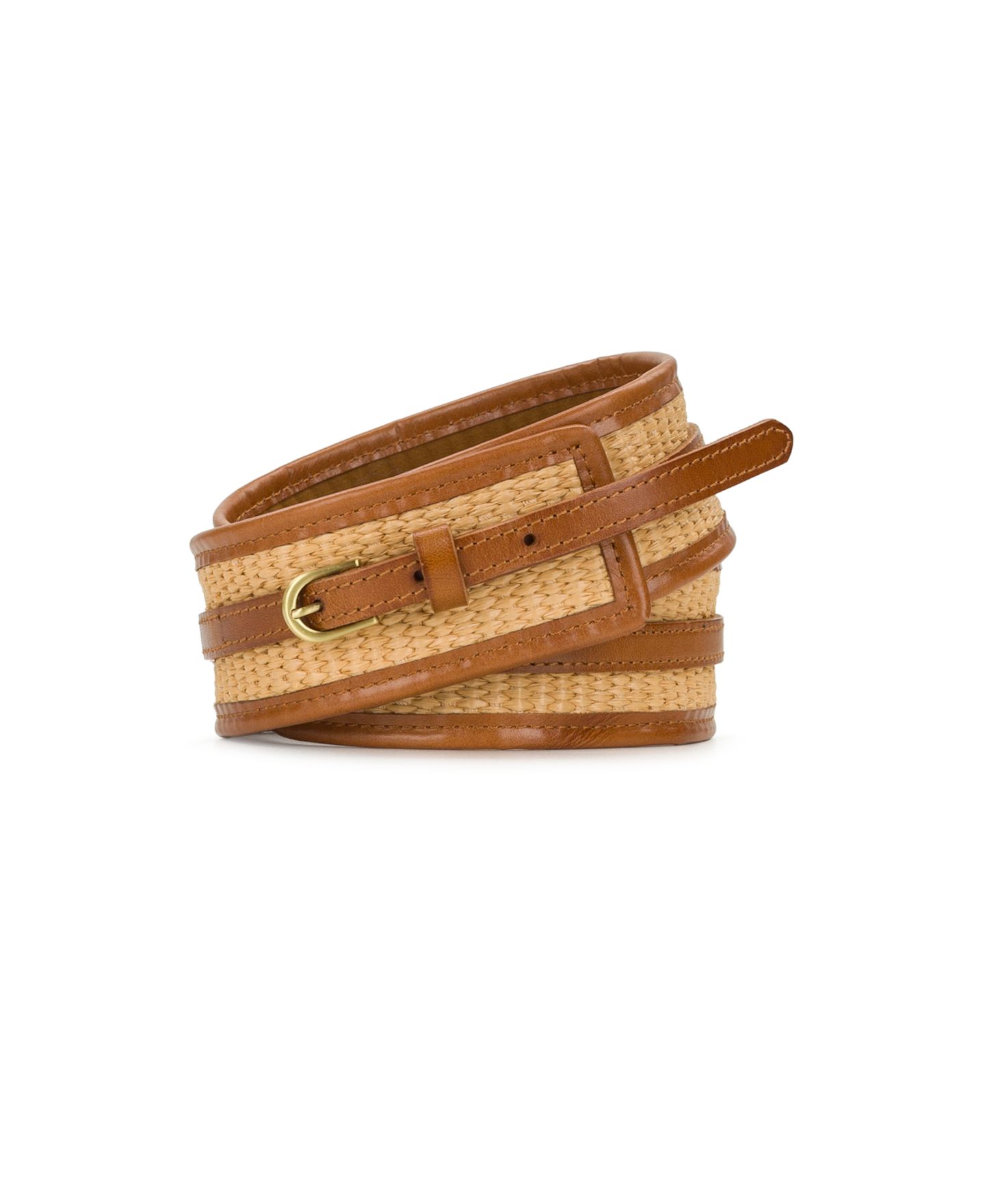Женский ремень Patricia Nash Arras Spring Wicker Belt, цвет: Рыжевато-коричневый — фото 1