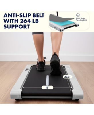 2-in-1 Walking Pad Treadmill with Vibration Plate, Under Desk Treadmill with Remote, LED Display, Quiet 1.0HP Motor