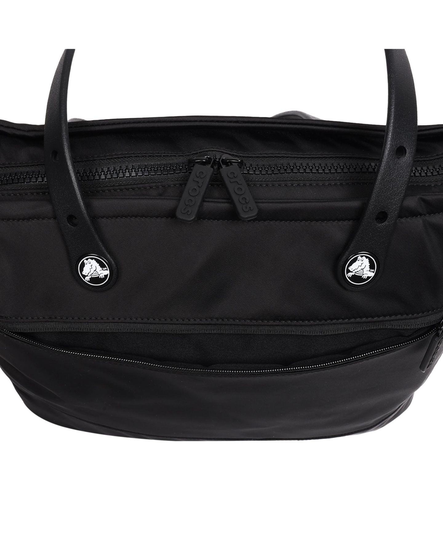 Женская сумка Crocs Large Tote with Pockets, цвет: Чёрный — фото 9