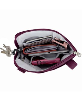 Anti-Theft Classic Slim Double Zip Crossbody Bag