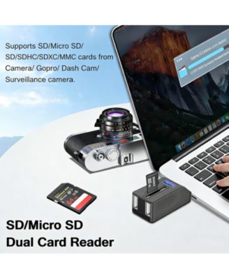 5-in-1 USB 3.0 Hub - 5Gbps High-Speed Data Transfer, Portable USB Splitter for Laptop, PC, Camera,Ideal for Office