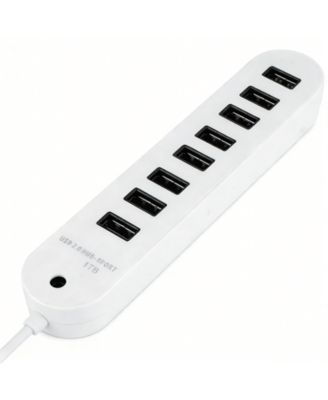 8-Port USB 2.0 Hub, 480Mbps High-Speed Splitter, Plug & Play USB Expander for Home Office & Travel, Ideal for Students