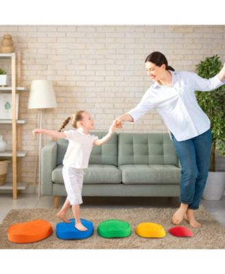 5-Piece Kids Round Stepping Stones Stackable Indoor Outdoor