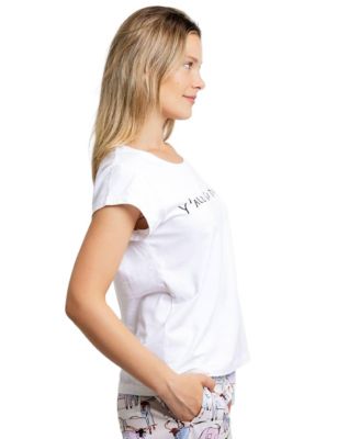 Women's Drawbertson Y'All Go To Bed Cotton Pajama T-Shirt