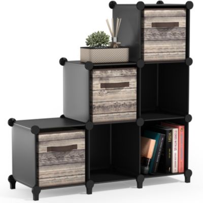 6-Cube Storage Organizer Cubby Shelf for Closet, Toys, Books, and More Space-Saving Bookshelf for Bedroom, Living Room, or Office