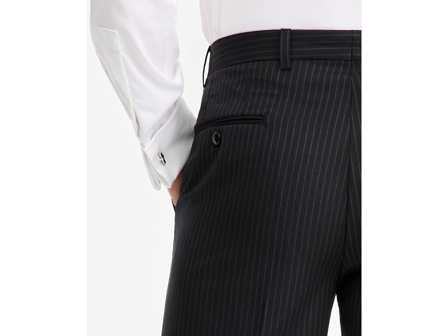 Мужские брюки Michael Kors Classic-Fit Pinstripe Wool-Blend Suit Separate, цвет: Чёрный — фото 5