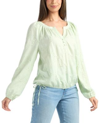 Women's Embroidered Long-Sleeve Top