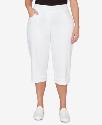 Plus Size Port Side Pearl Denim Super Stretch Capri Pants