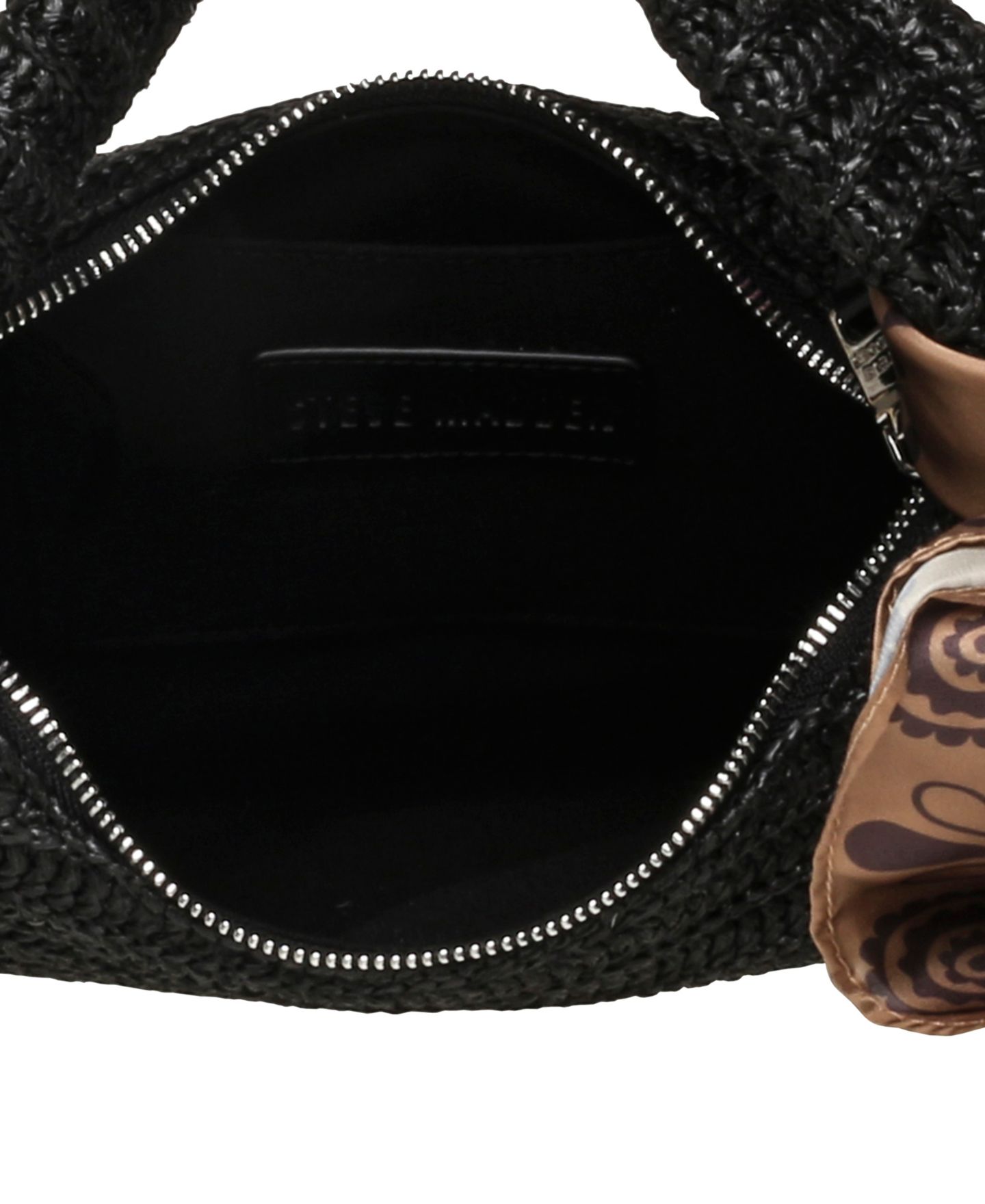 Женская сумка Steve Madden Bdaena Scarf Straw Hobo, цвет: Чёрный — фото 5