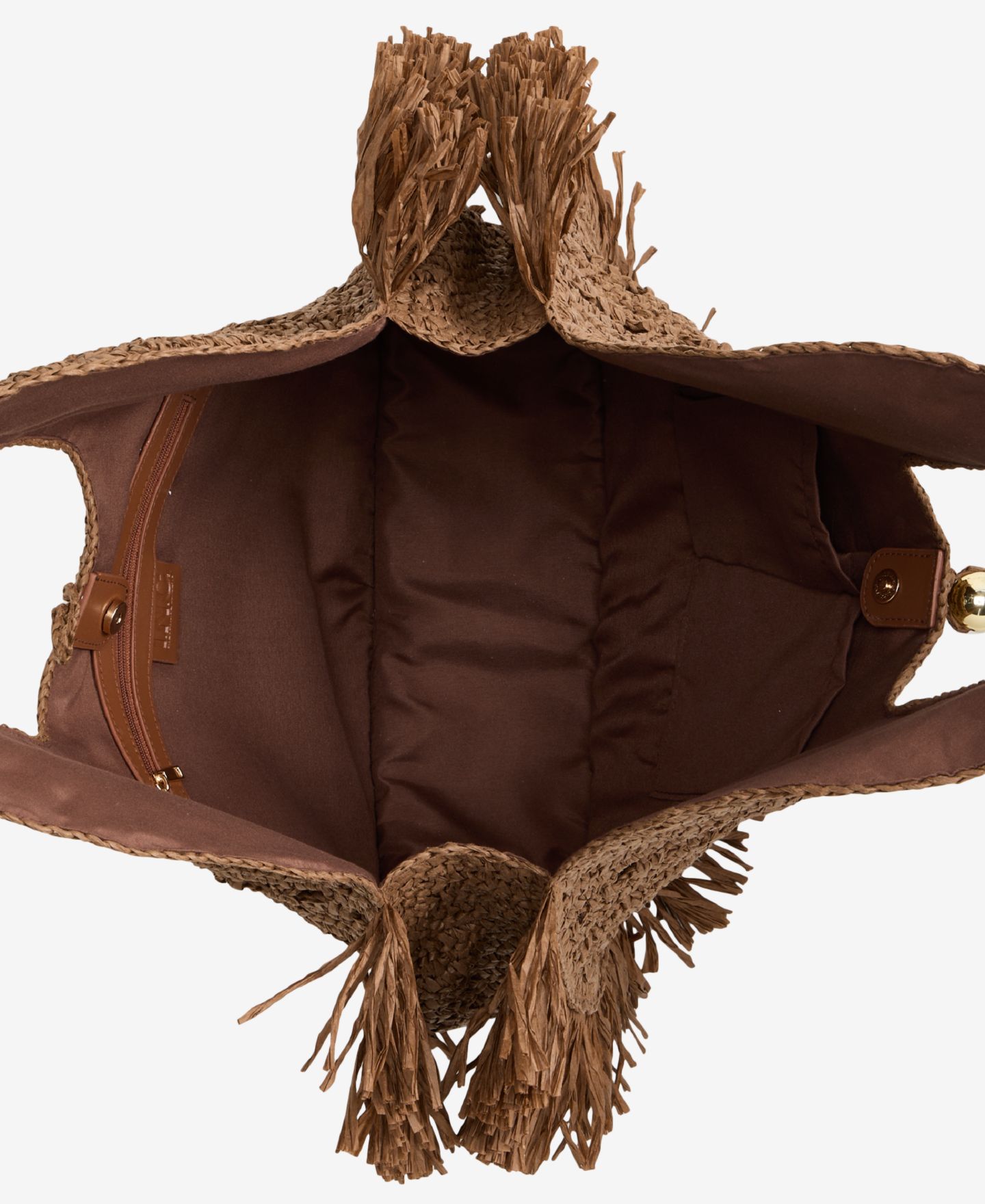 Женская сумка I.N.C. International Concepts Fringe Trim Straw Tote, цвет: Коричневый — фото 4