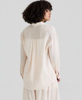 Women's Oversized Satin Shirt