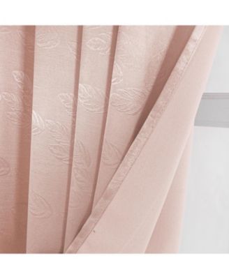 100% Polyester 200 GSM Arlo Embossed Blackout Grommet Curtain Panel Blush
