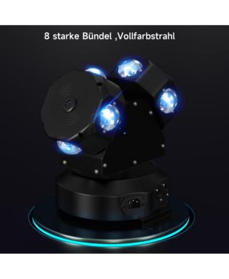 120W Moving Head Stage Light with 8 RGBW LEDs & Laser, DMX, Auto Sound Mode