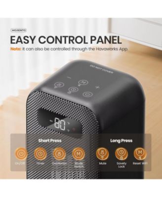 1500W Smart Heater AT-SH40-WF: Wi-Fi & voice control, programmable thermostat, 12H timer, quiet portable heating for indoor use