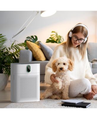 HEPA Air Purifier for Home Large Room up to 1076 Sq Ft with PM 2.5 Display Air Quality Sensor,  White