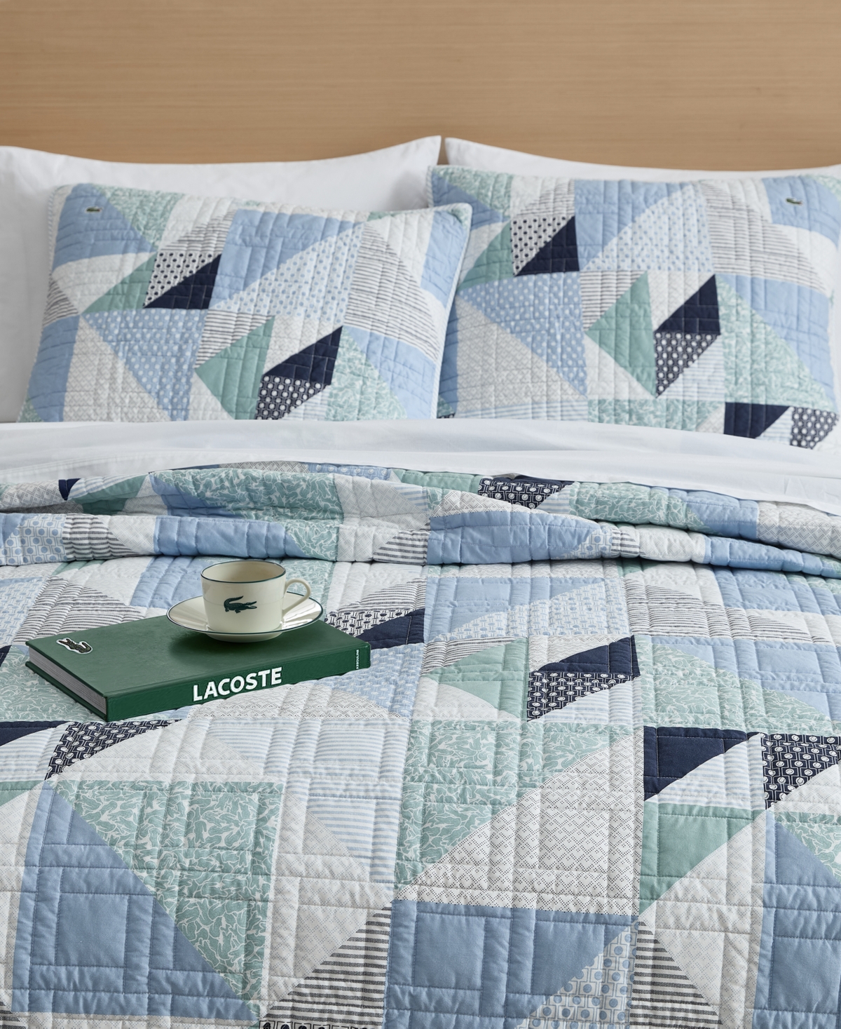 Lacoste Home Signature Cotton 3-Pc. Quilt Set