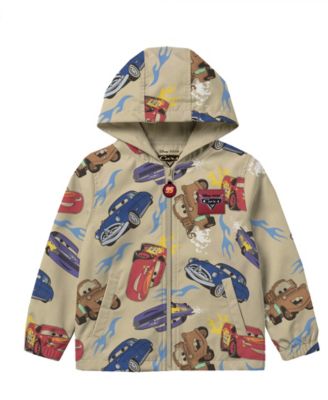 Boys' 2T-7 Printed Hooded Windbreaker Jacket