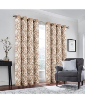 100% Polyester 190 GSM Cressida Reversible Blackout Grommet Curtain Panel 54" x 84" Taupe